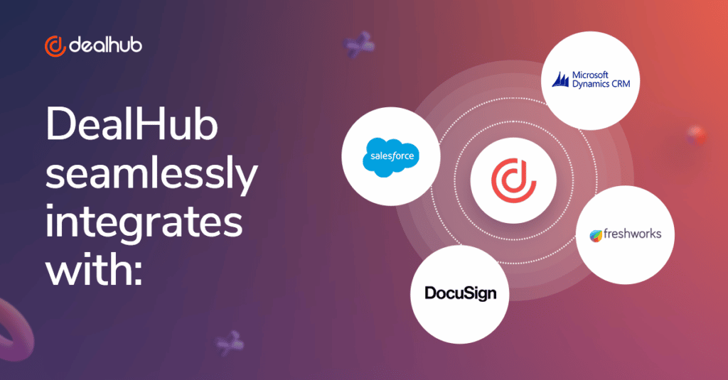 DealHub seamlessly integrates with Salesforce Microsoft Dynamics CRM Freshworks Docusign