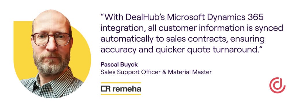 Customer quote DealHub CPQ and Microsoft Dynamics CRM