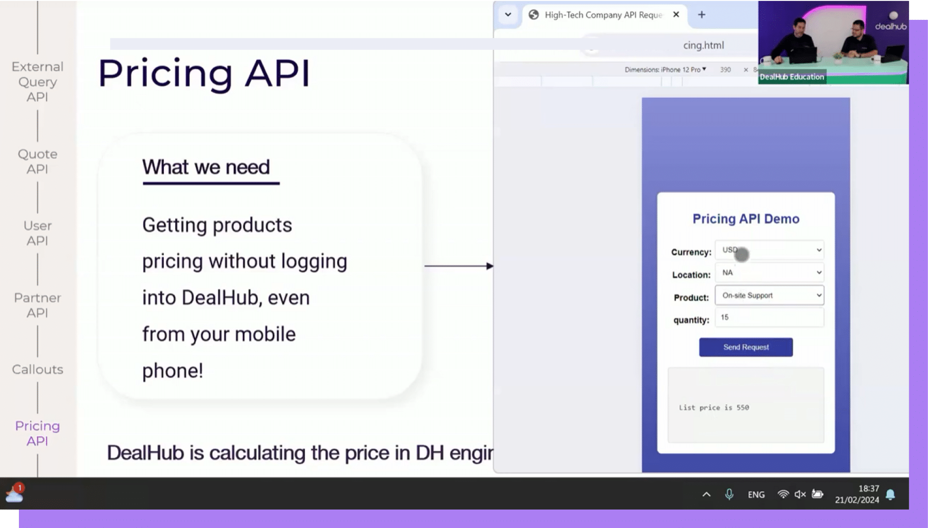 Pricing API